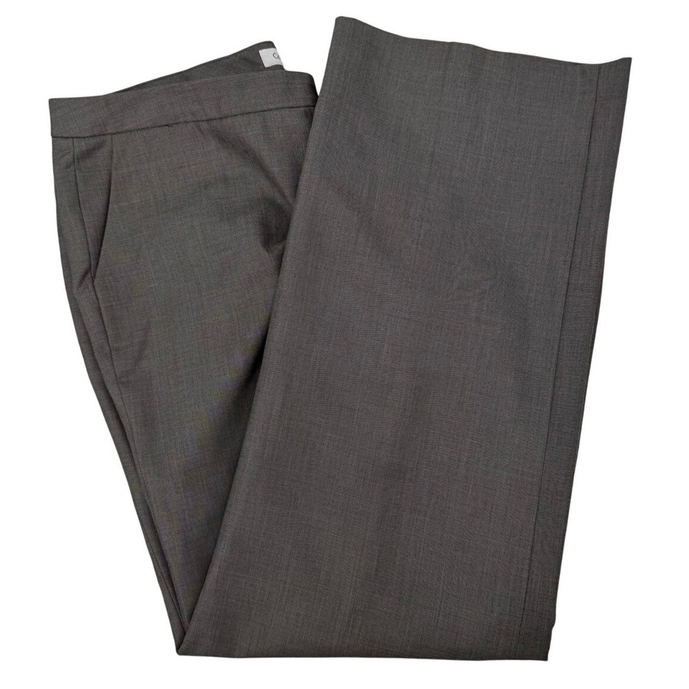 Calvin Klein Womens Size 16 Wide Leg Pants Gray‎ Trousers Career Office Business
